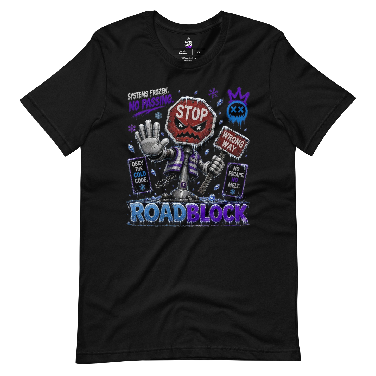 ROADBLOCK Frozen Stop Sign Graphic T-Shirt