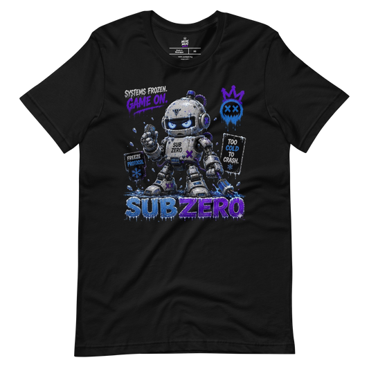 SUB ZERO Ice Robot graphic t-shirt from Frozen Fiends by Mean Mug World