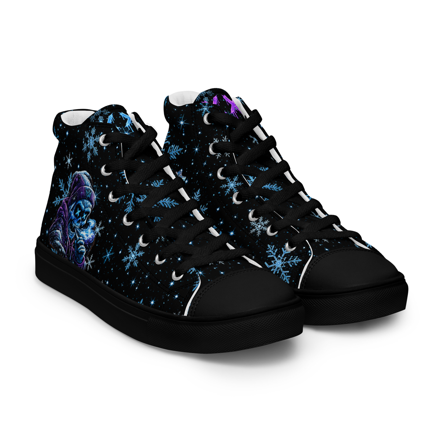 FROSTBITE Ice Skull High Top Canvas Sneakers