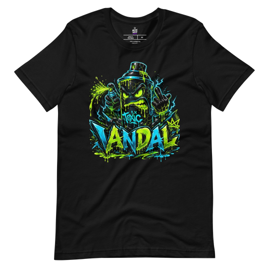 VANDAL Graffiti Spray Can graphic t-shirt from Toxic District by Mean Mug World