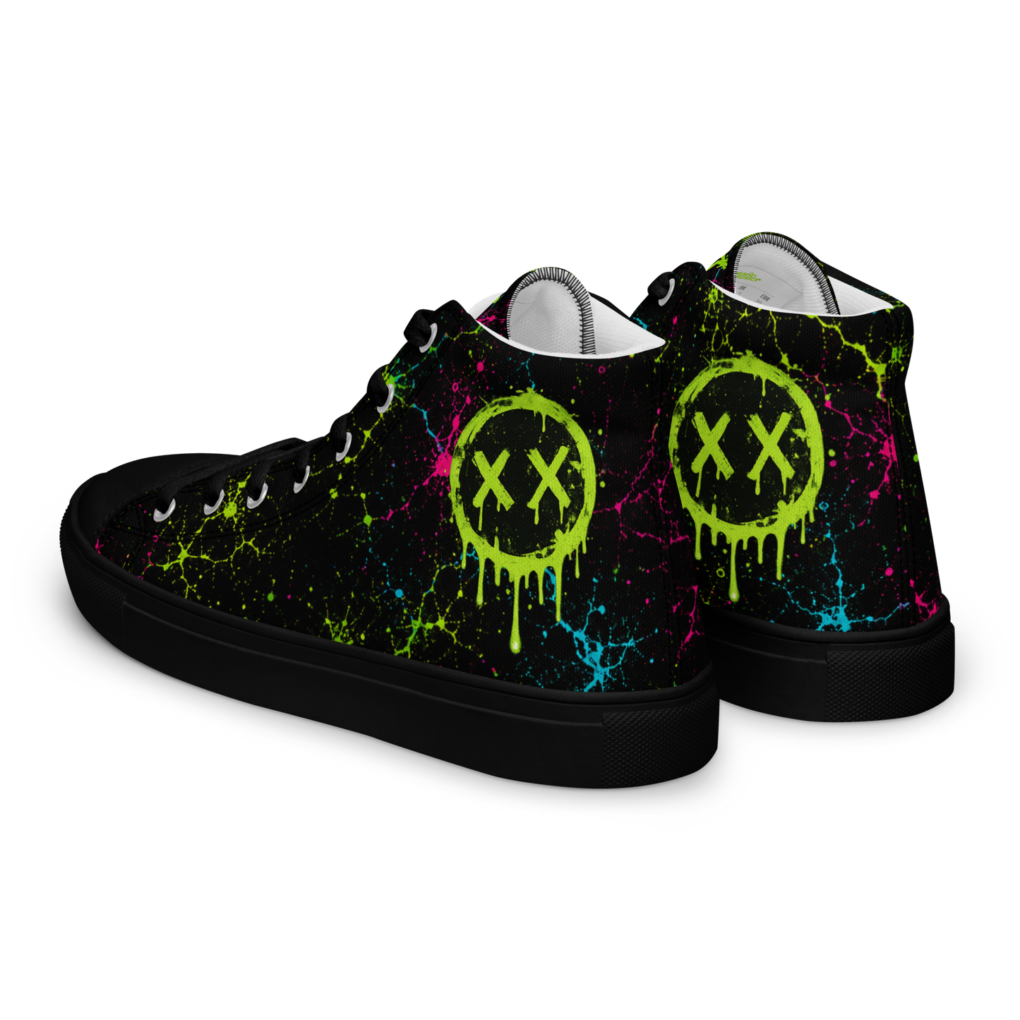 Toxic District Splatter high top canvas sneakers by Mean Mug World