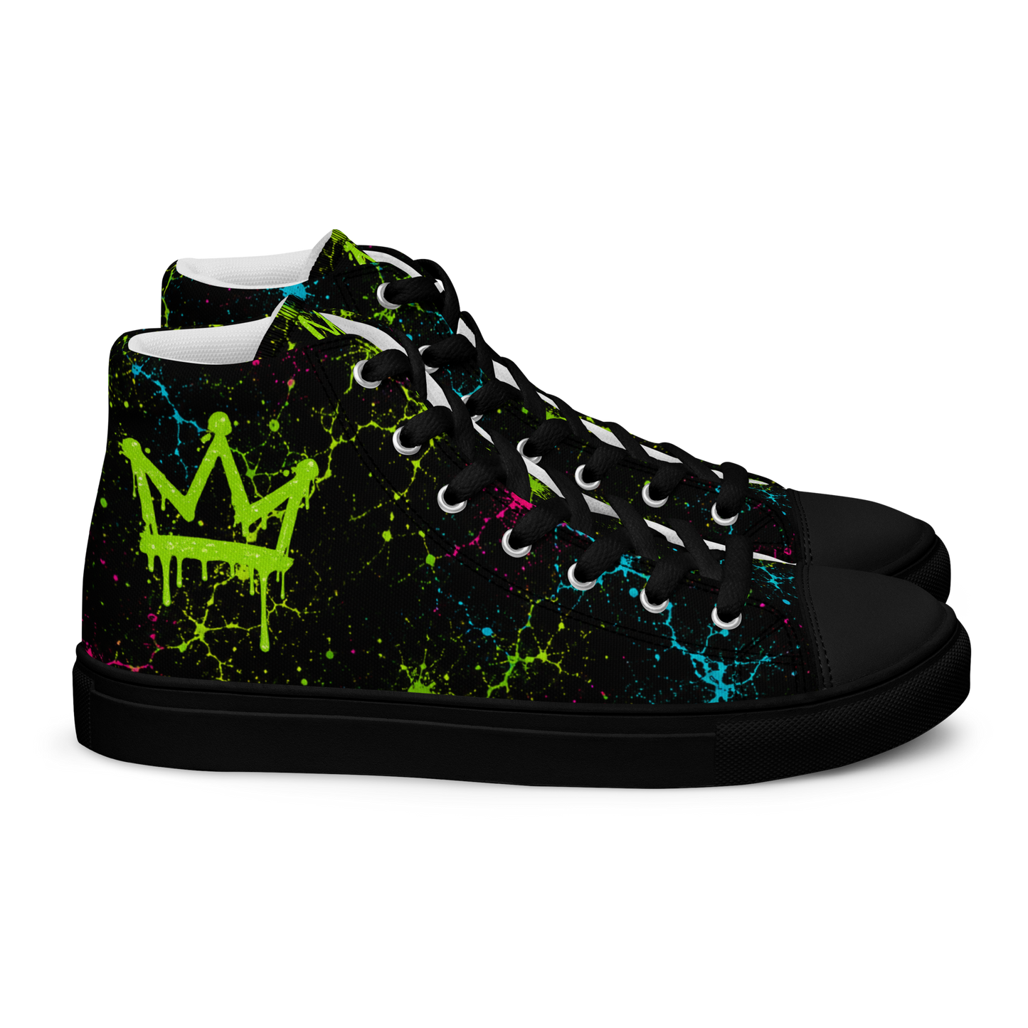 Toxic District Splatter high top canvas sneakers by Mean Mug World