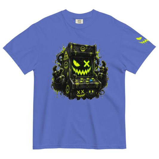 Mean Mug World GAMEOVER Arcade Machine Deluxe Tee featuring original Toxic District character artwork