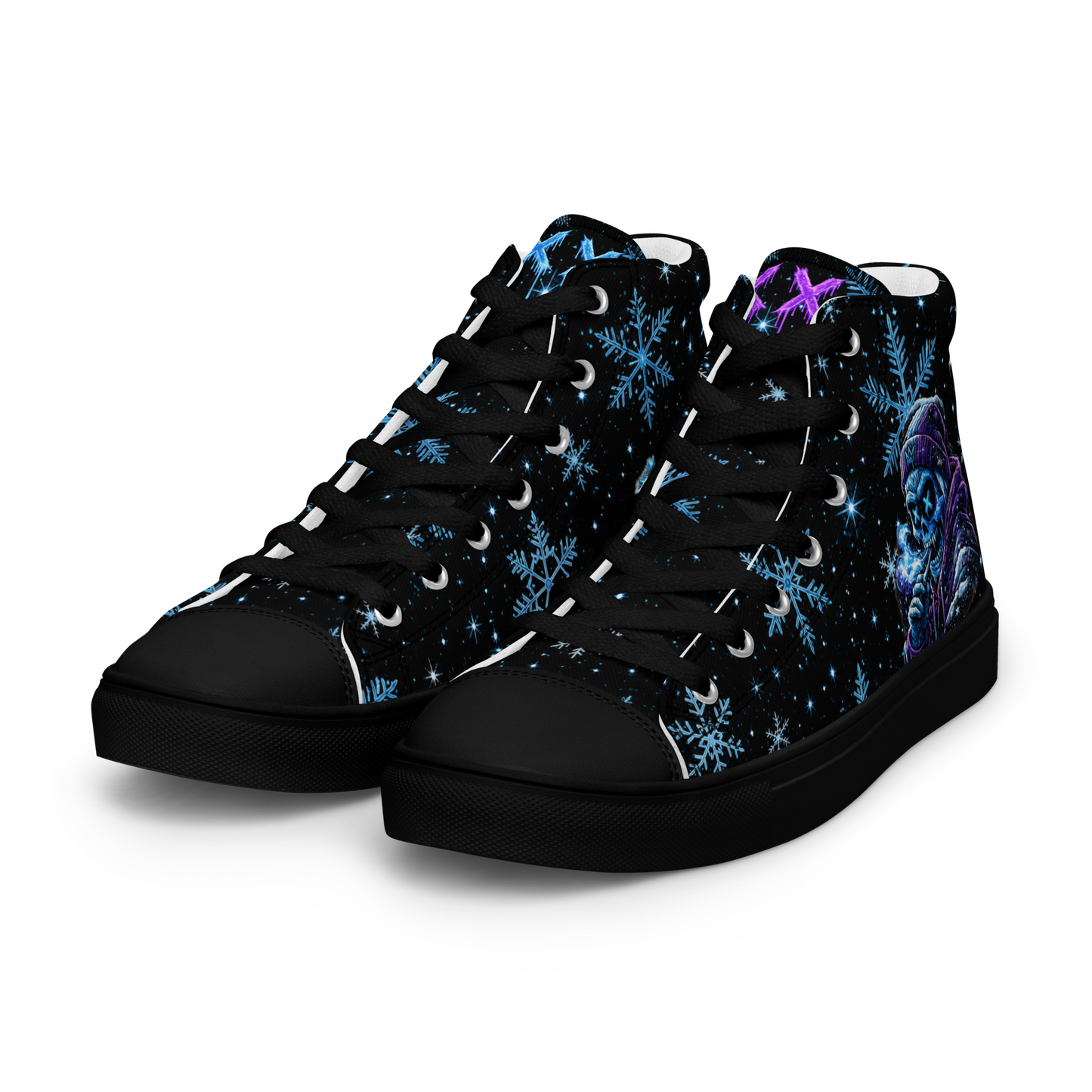 FROSTBITE Ice Skull High Top Canvas Sneakers