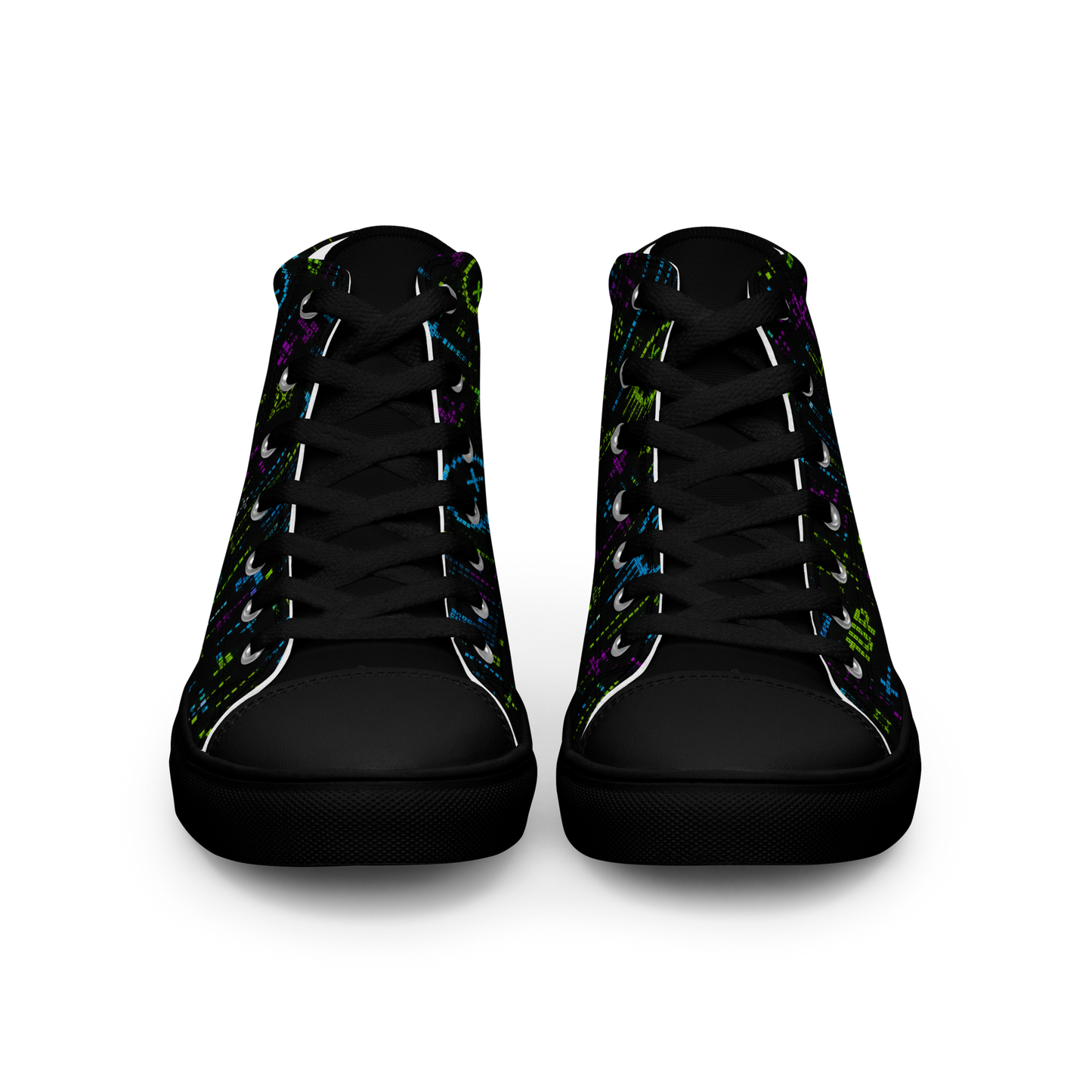 GAMEOVER Pixel Crash High Top Canvas Sneakers