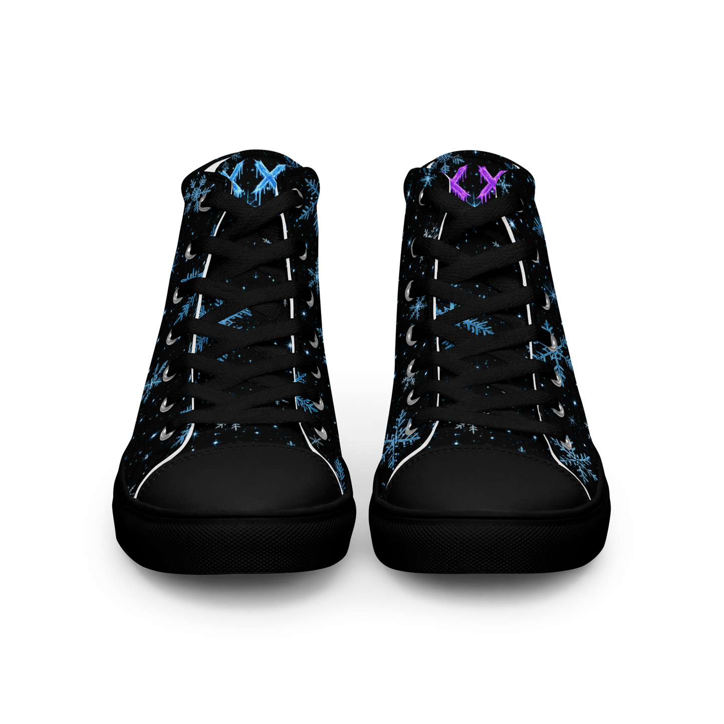 FROSTBITE Ice Skull High Top Canvas Sneakers
