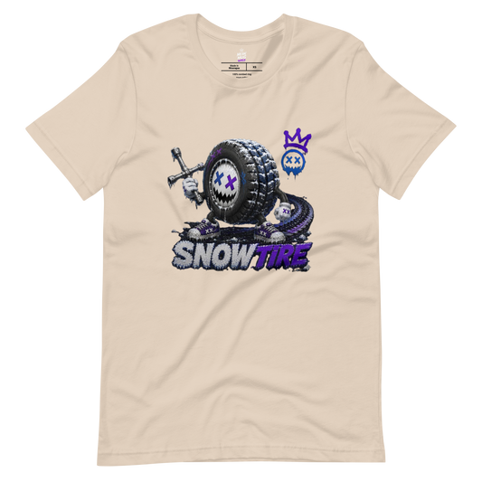 SNOW TIRE Winter Tire graphic t-shirt from Frozen Fiends by Mean Mug World