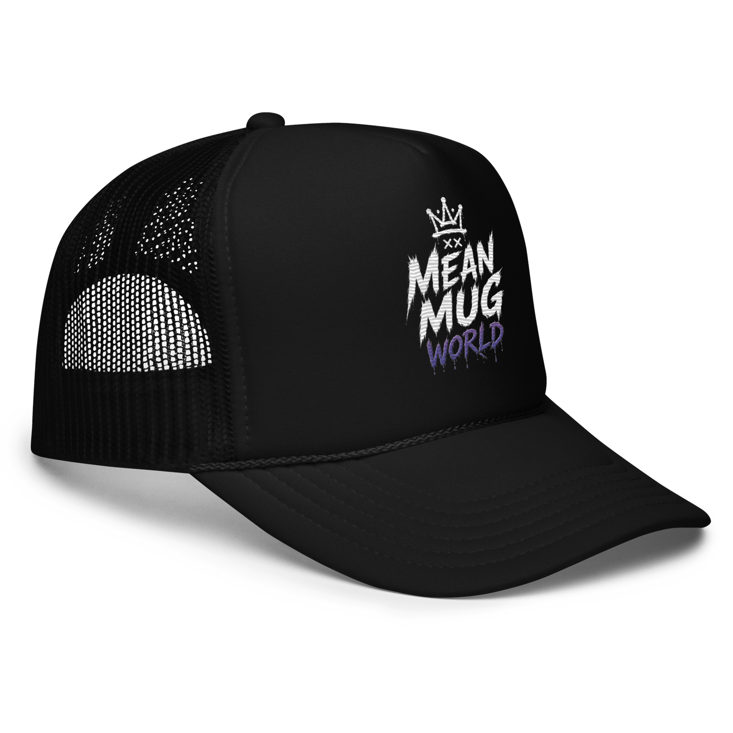 Mean Mug World Signature snapback featuring embroidered Mean Mug World branding