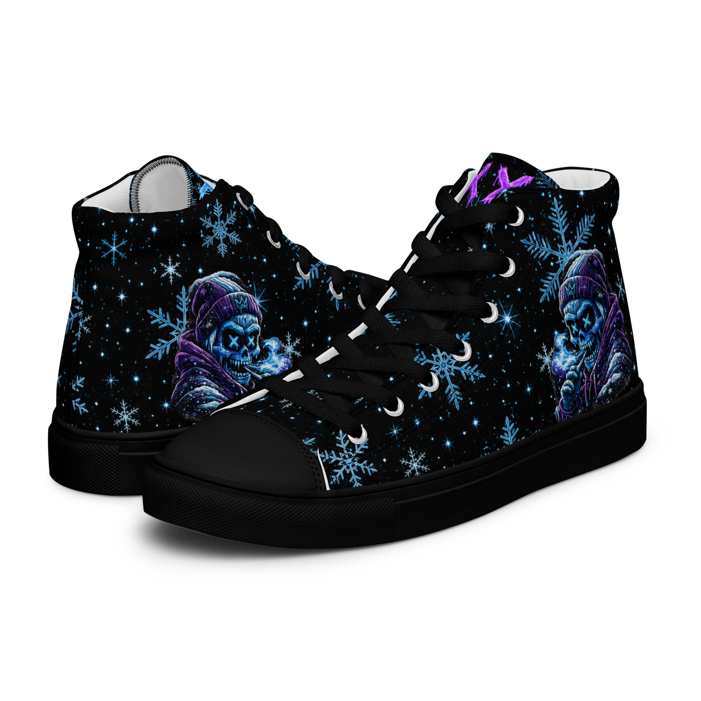 FROSTBITE Ice Skull high top canvas sneakers from Frozen Fiends by Mean Mug World