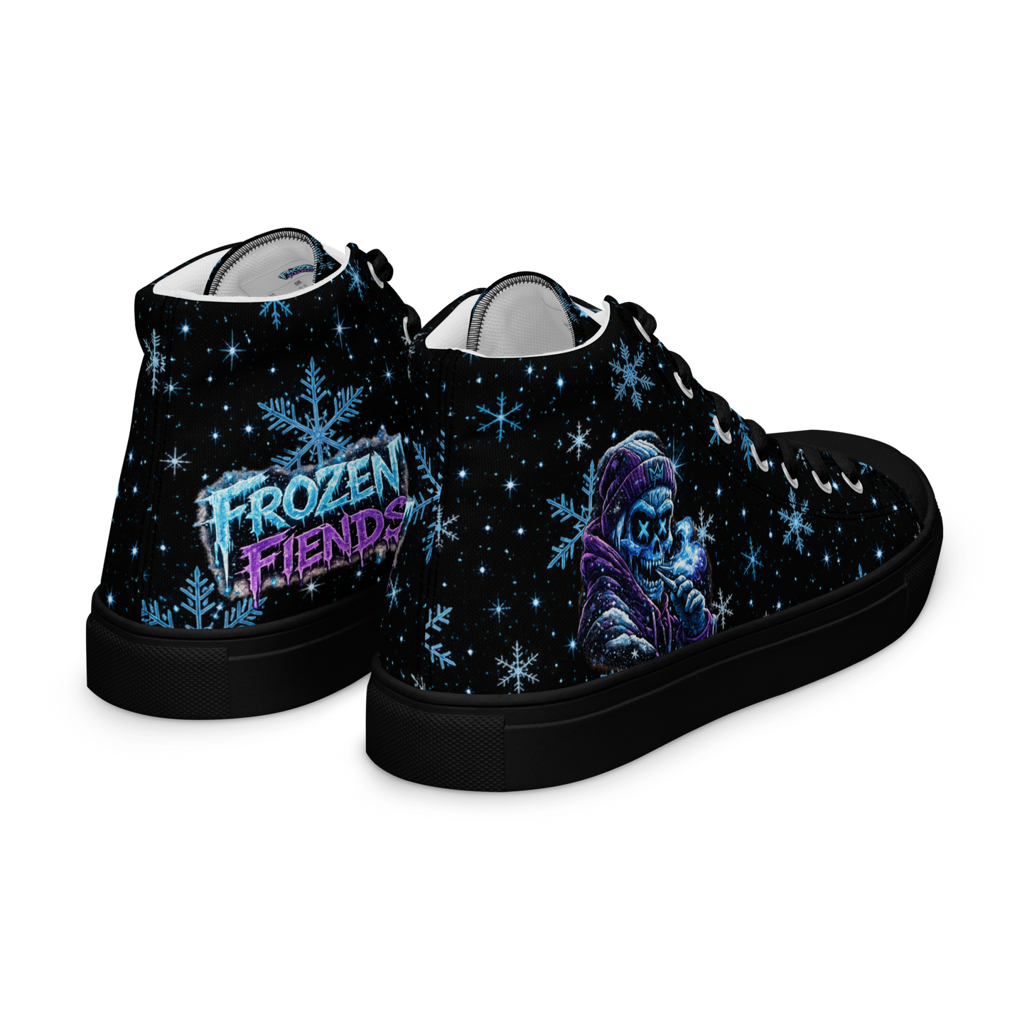 FROSTBITE Ice Skull High Top Canvas Sneakers