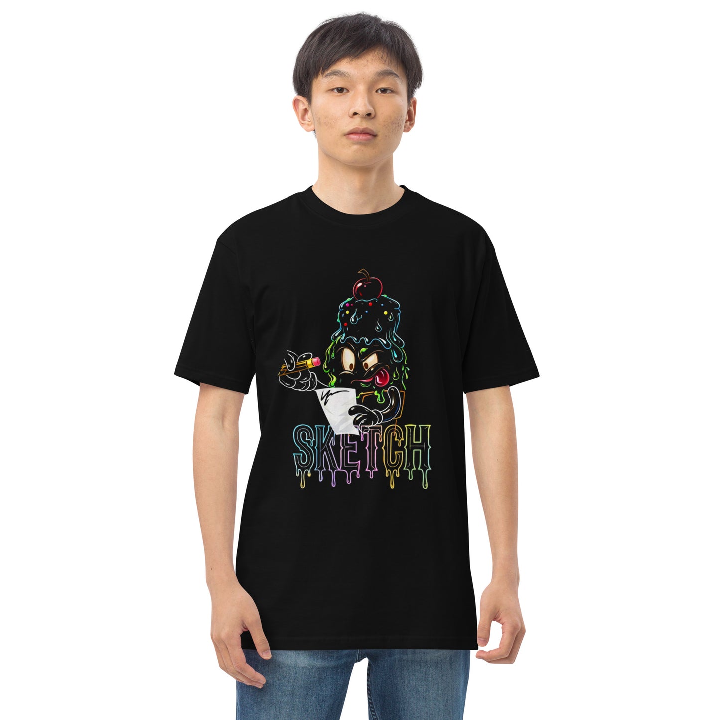 Mean Mugs Sketch Character Graphic Heavyweight Tee