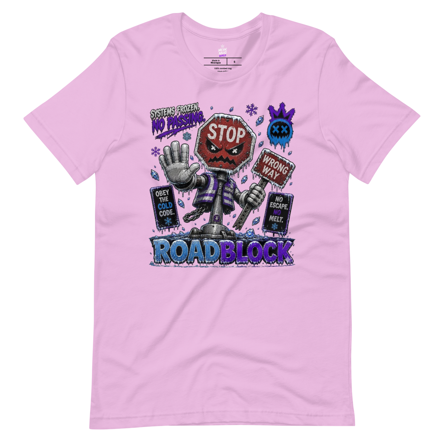 ROADBLOCK Frozen Stop Sign Graphic T-Shirt