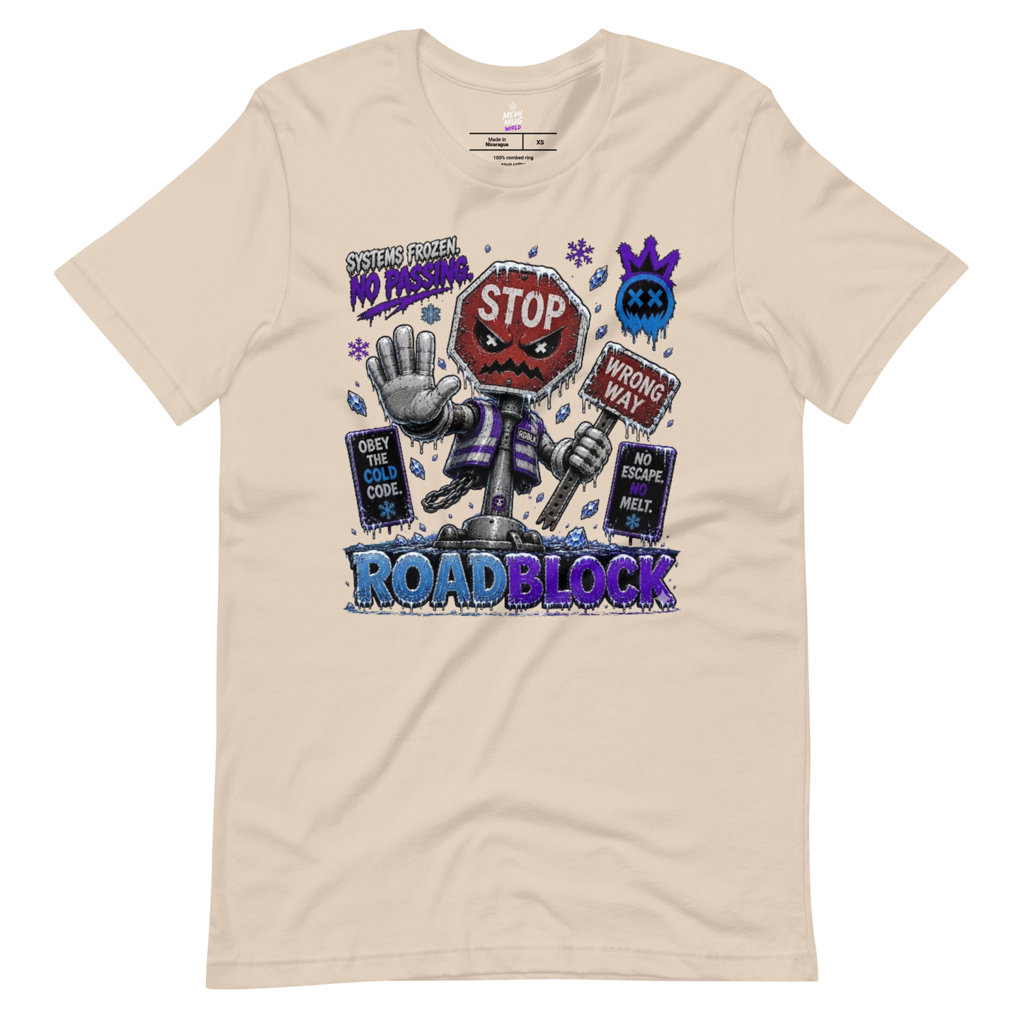 ROADBLOCK Frozen Stop Sign Graphic T-Shirt