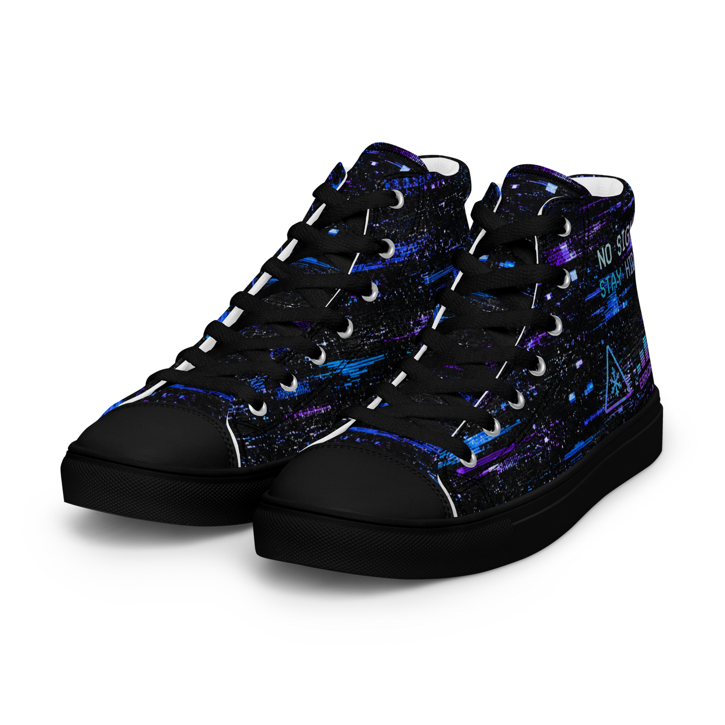 STATIC Signal Lost High Top Canvas Sneakers