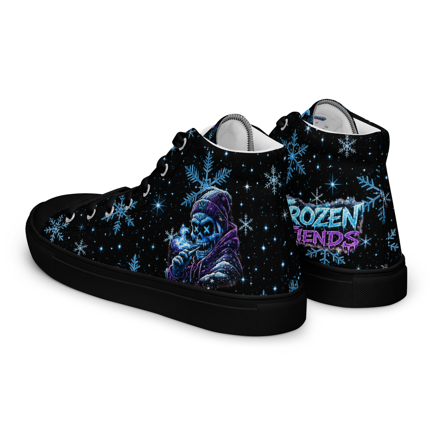 FROSTBITE Ice Skull High Top Canvas Sneakers