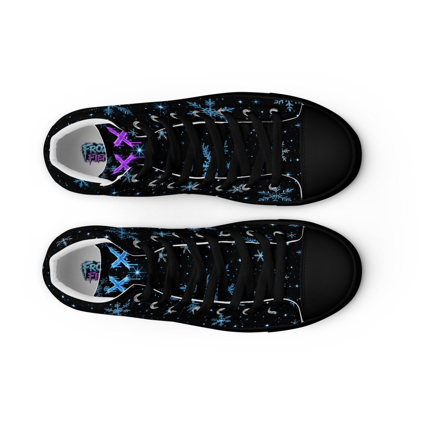 FROSTBITE Ice Skull High Top Canvas Sneakers