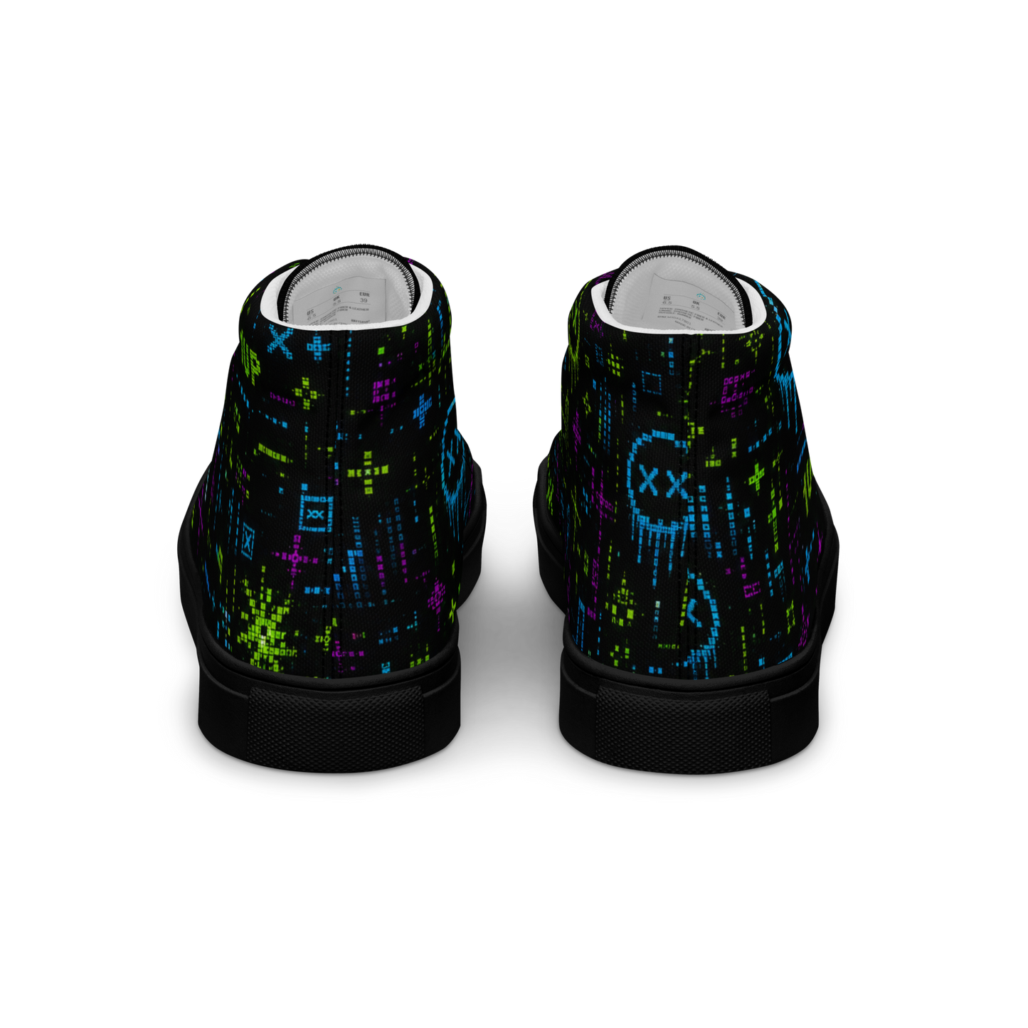 GAMEOVER Pixel Crash High Top Canvas Sneakers