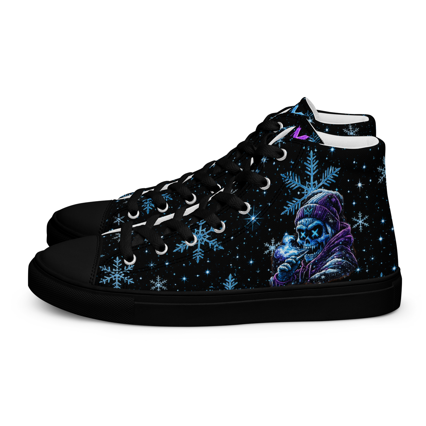 FROSTBITE Ice Skull High Top Canvas Sneakers