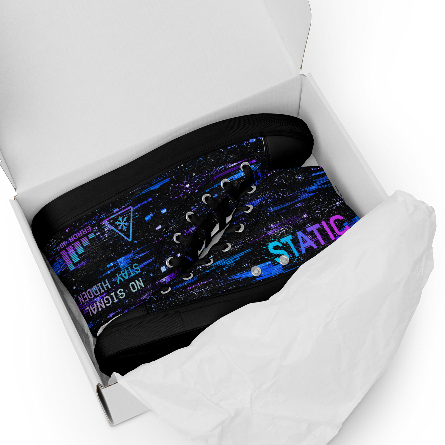 STATIC Signal Lost High Top Canvas Sneakers