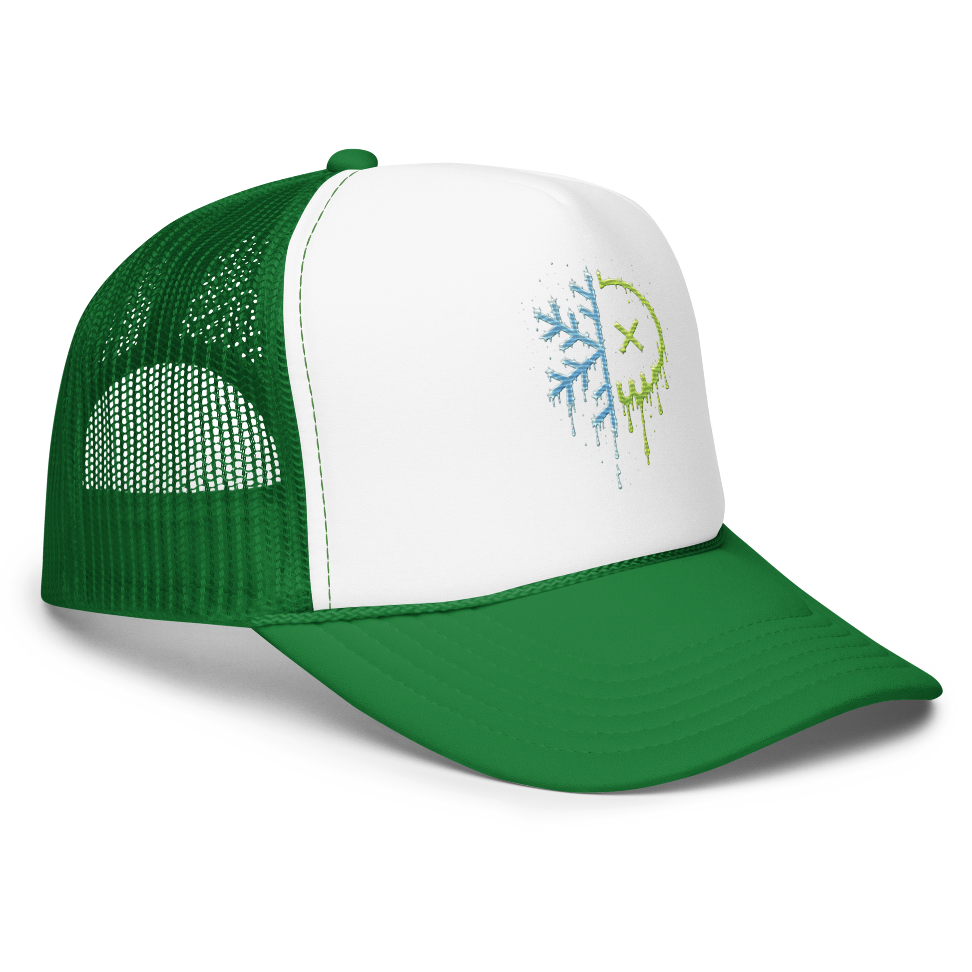 Mean Mug Dual Limited snapback featuring a half Toxic District and half Frozen Fiends embroidered logo