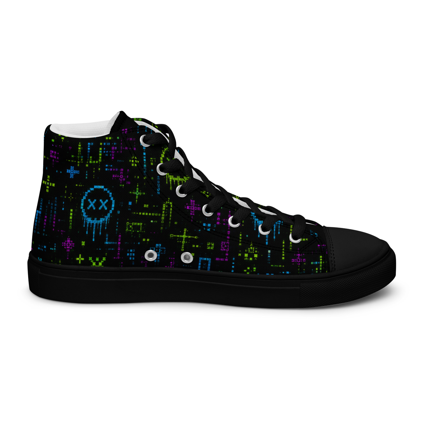 GAMEOVER Pixel Crash High Top Canvas Sneakers