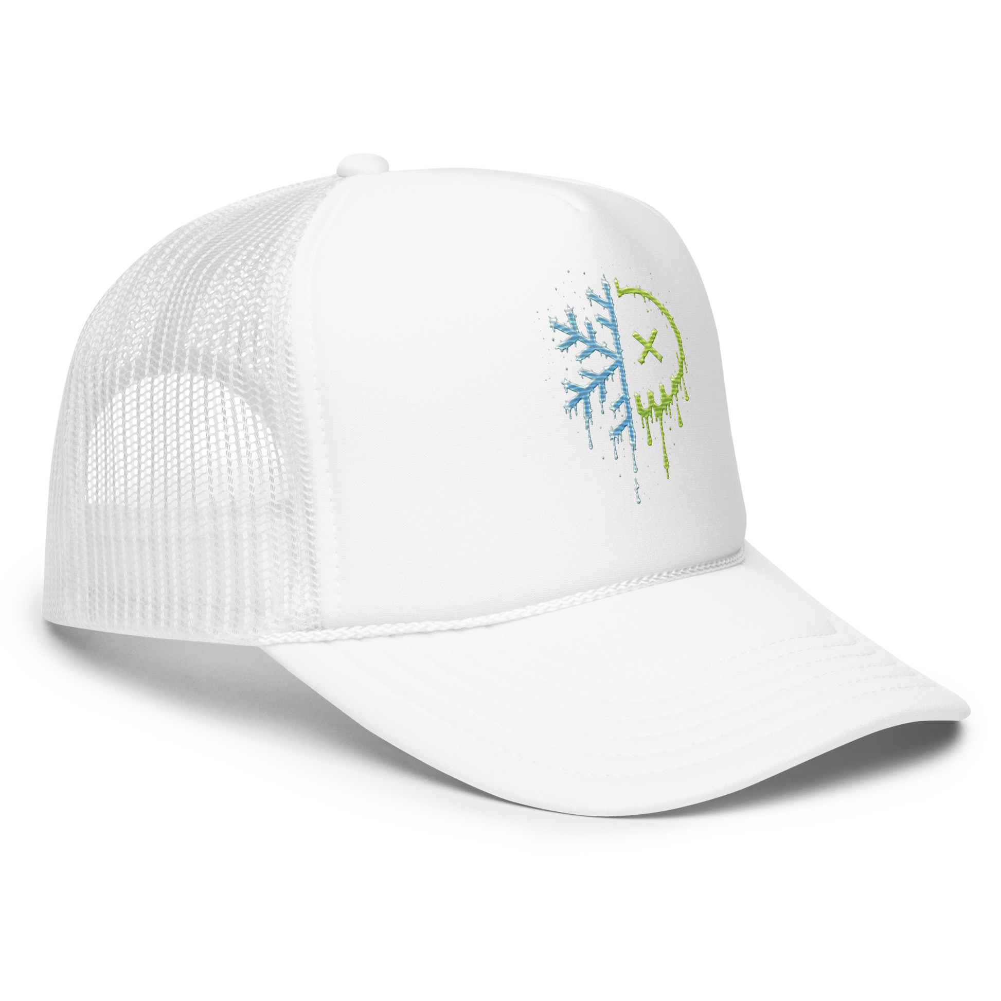 Mean Mug Dual Limited snapback featuring a half Toxic District and half Frozen Fiends embroidered logo