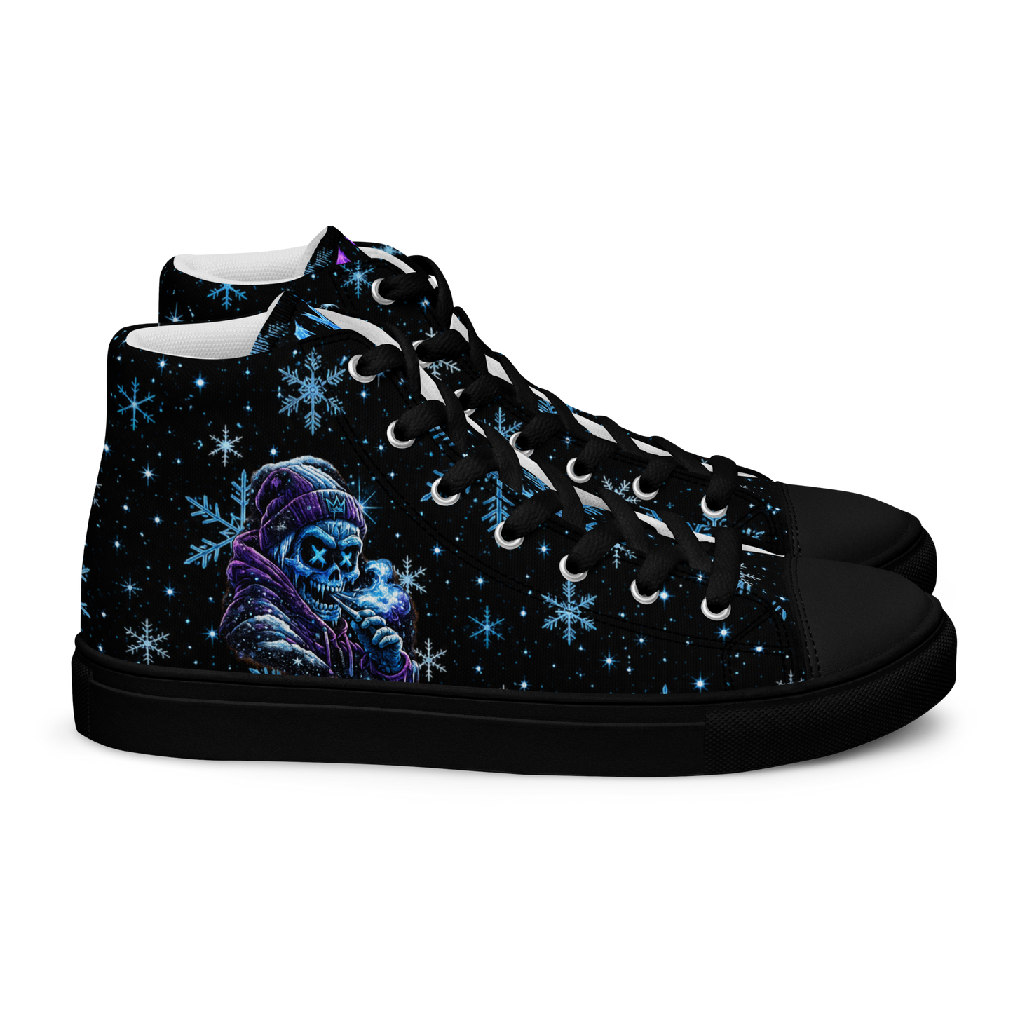 FROSTBITE Ice Skull High Top Canvas Sneakers