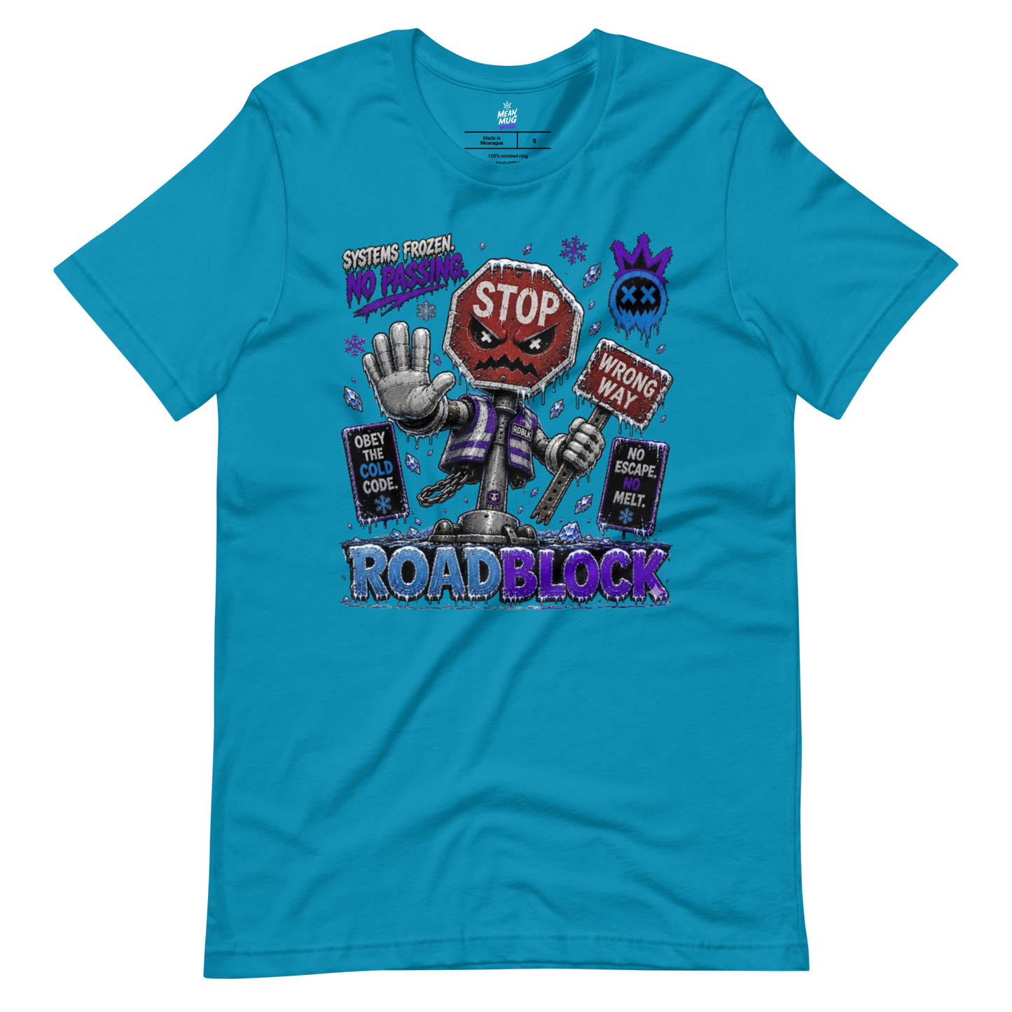 ROADBLOCK Frozen Stop Sign Graphic T-Shirt