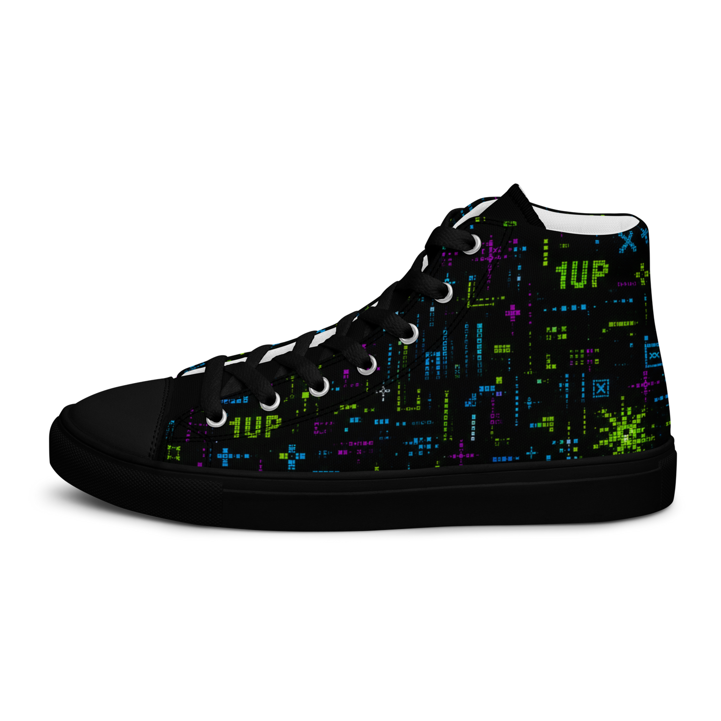GAMEOVER Pixel Crash High Top Canvas Sneakers