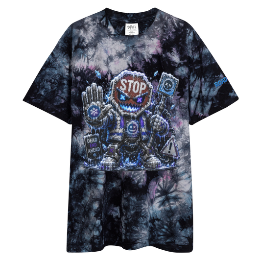 Mean Mug World ROADBLOCK Stop Sign Premium Tee featuring original Frozen Fiends character artwork