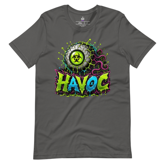 HAVOC Biohazard Eyeball graphic t-shirt from Toxic District by Mean Mug World