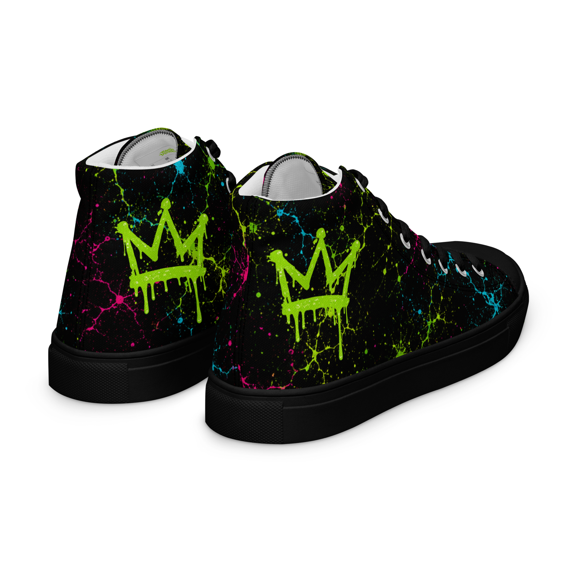 Toxic District Splatter high top canvas sneakers by Mean Mug World